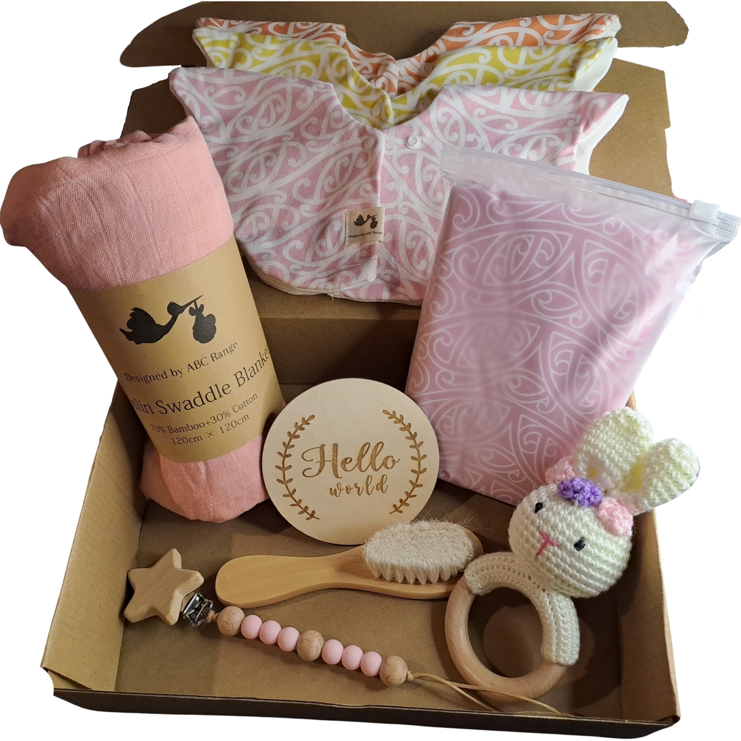 Baby Gift box with Bunny rattle