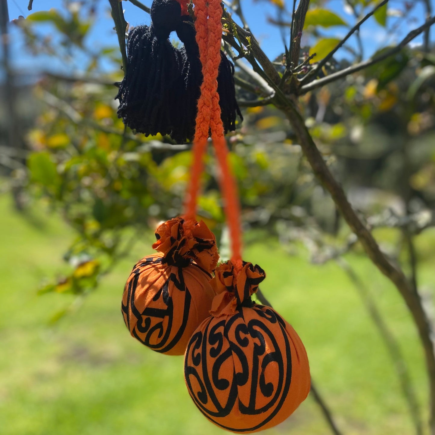 Poi Maori Orange Mangopare Orange cord