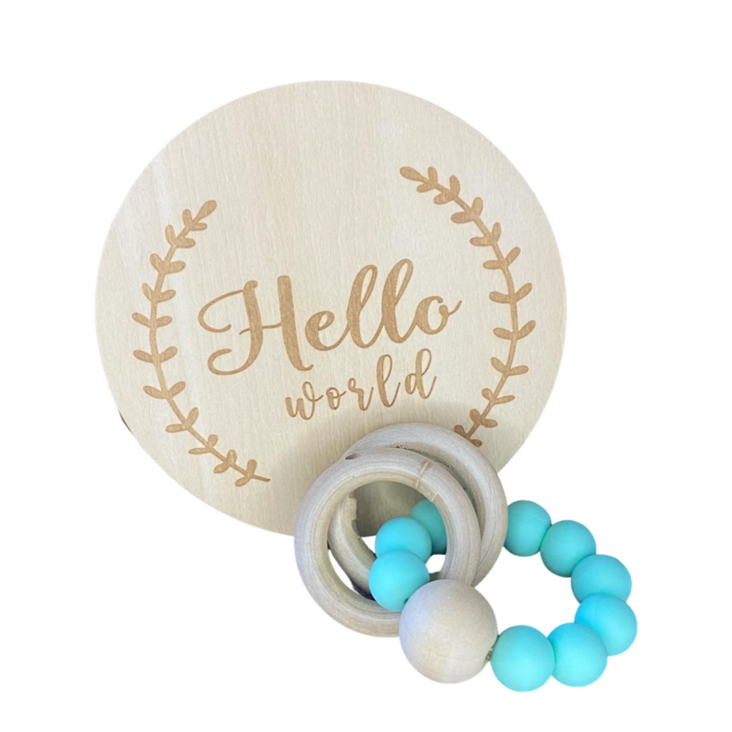 Girls' green & blue themed baby gift pack