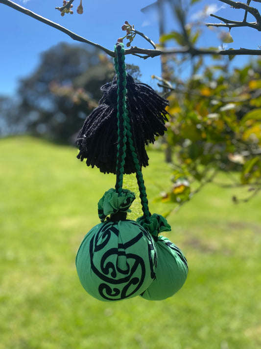Maori Green Mangopare poi Green and Black cord