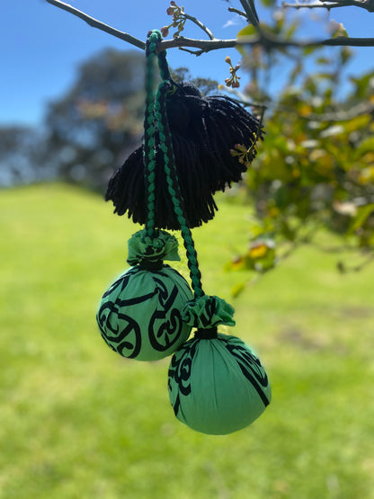 Maori Green Mangopare poi Green and Black cord