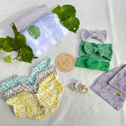 Baby Gift Pack Girls' big green leaf