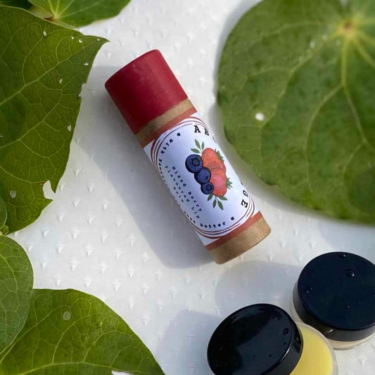 Organic Lip Balm Wild Berry Flavoured Kawakawa Lip balm