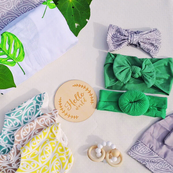 Baby Gift Pack Girls' big green leaf