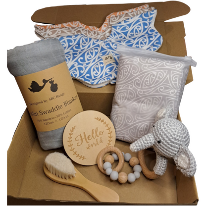 Baby Gift Box with Elephant Rattle
