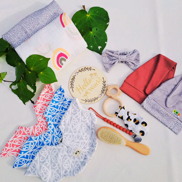 Baby Shower Gift Box Rainbow Wrap Multi coloured